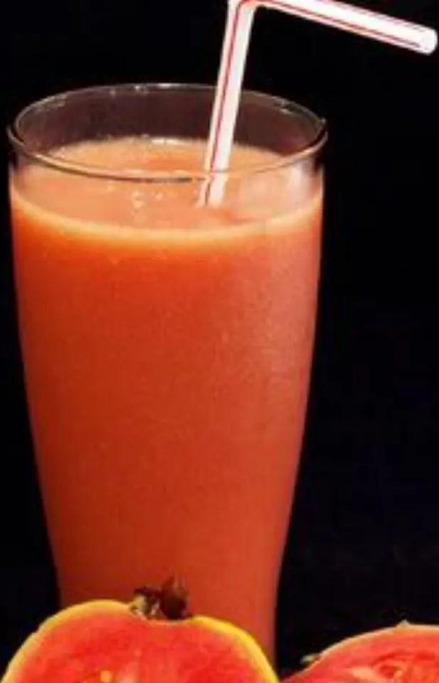 Guava punch served over ice