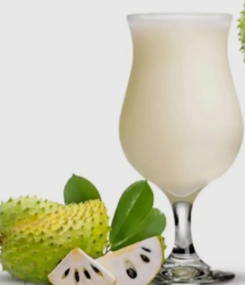 Soursop drink made with sweetened condensed milk and spices