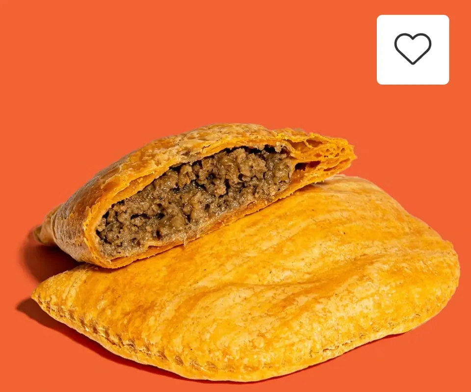Jamaican beef patties with golden flaky pastry