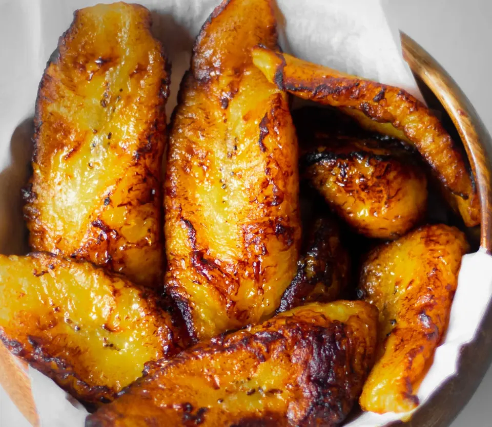 Fried plantains caramelized until golden brown